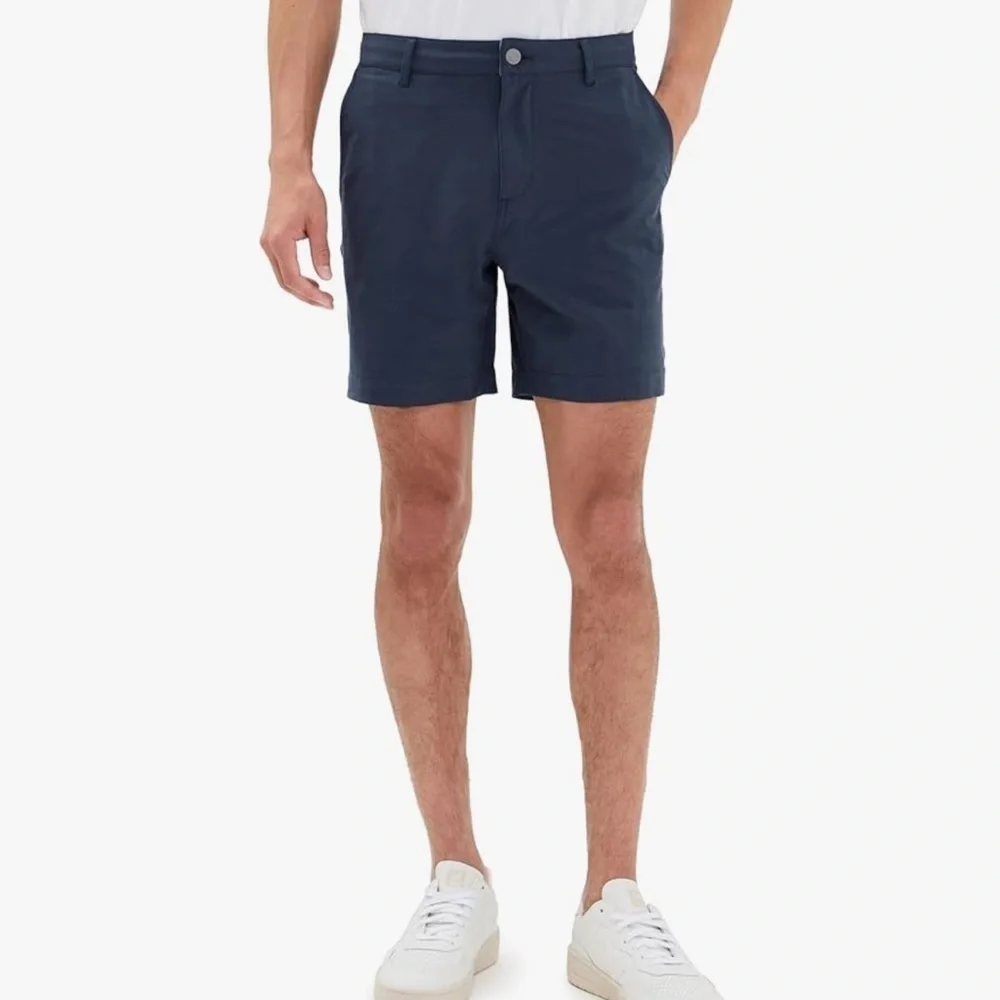 Faherty All Day Shorts Size 28 Navy Stretch Chino Style Excellent Condition